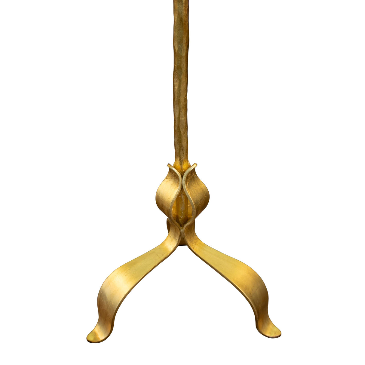 Worlds Away Round Cigar Table With Leaf Leg Detail In Gold Leaf