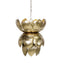 Worlds Away Silver Leaf Tin Pendant With Leaves