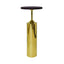 Worlds Away Brass Base Cigar Table With Round Leather Top