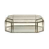 Worlds Away Octagonal Clr Glass Box