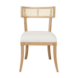 Worlds Away Klismos Dining Chair With Cane Detail In Cerused Oak