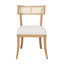 Worlds Away Klismos Dining Chair With Cane Detail In Cerused Oak