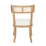 Worlds Away Klismos Dining Chair With Cane Detail In Cerused Oak