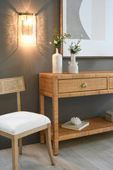 Worlds Away Klismos Dining Chair With Cane Detail In Cerused Oak
