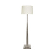 Worlds Away Fluted Wood Floor Lamp In Silver Leaf With Cream Silk Shade