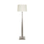Worlds Away Fluted Wood Floor Lamp In Silver Leaf With Cream Silk Shade