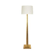 Worlds Away Fluted Wood Floor Lamp In Gold Leaf With Cream Silk Shade
