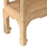 Worlds Away Ming Style Etagere In Woven Rattan