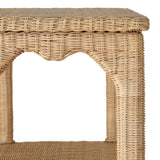 Worlds Away Ming Style Etagere In Woven Rattan