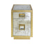Worlds Away One Drawer Side Table With Antique Mirror Side In Gold Leaf