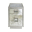 Worlds Away One Drawer Side Table With Antique Mirror Side In Silver Leaf