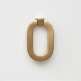 Worlds Away Curved Front Chest With Three Drawers In White Textured Linen With Satin Brass Ring Hardware