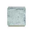 Worlds Away Reverse Antique Mirror Cocktail Cube W. Gold Leaf Base