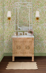 Worlds Away Gld Lf One Arm Sconce W 3 Lr Lf Motif & Wh Linen Shd