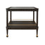Worlds Away Classic Bar Cart With Fluted Detail In Espresso Oak