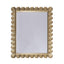 Worlds Away Scalloped Edge Frame Mirror In Gold Leaf