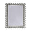 Worlds Away Scalloped Edge Frame Mirror In Silver Leaf