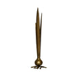 Worlds Away Handcrafted Garlic Bud Vase In Brass
