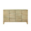Worlds Away Four Door Buffet With Horizontal Fluted Detail In Cerused Oak