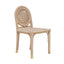 Worlds Away Round Back Rattan Wrapped Dining Chair