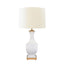 Worlds Away Handpainted Tole Table Lamp In Light Pink Strokes Pattern