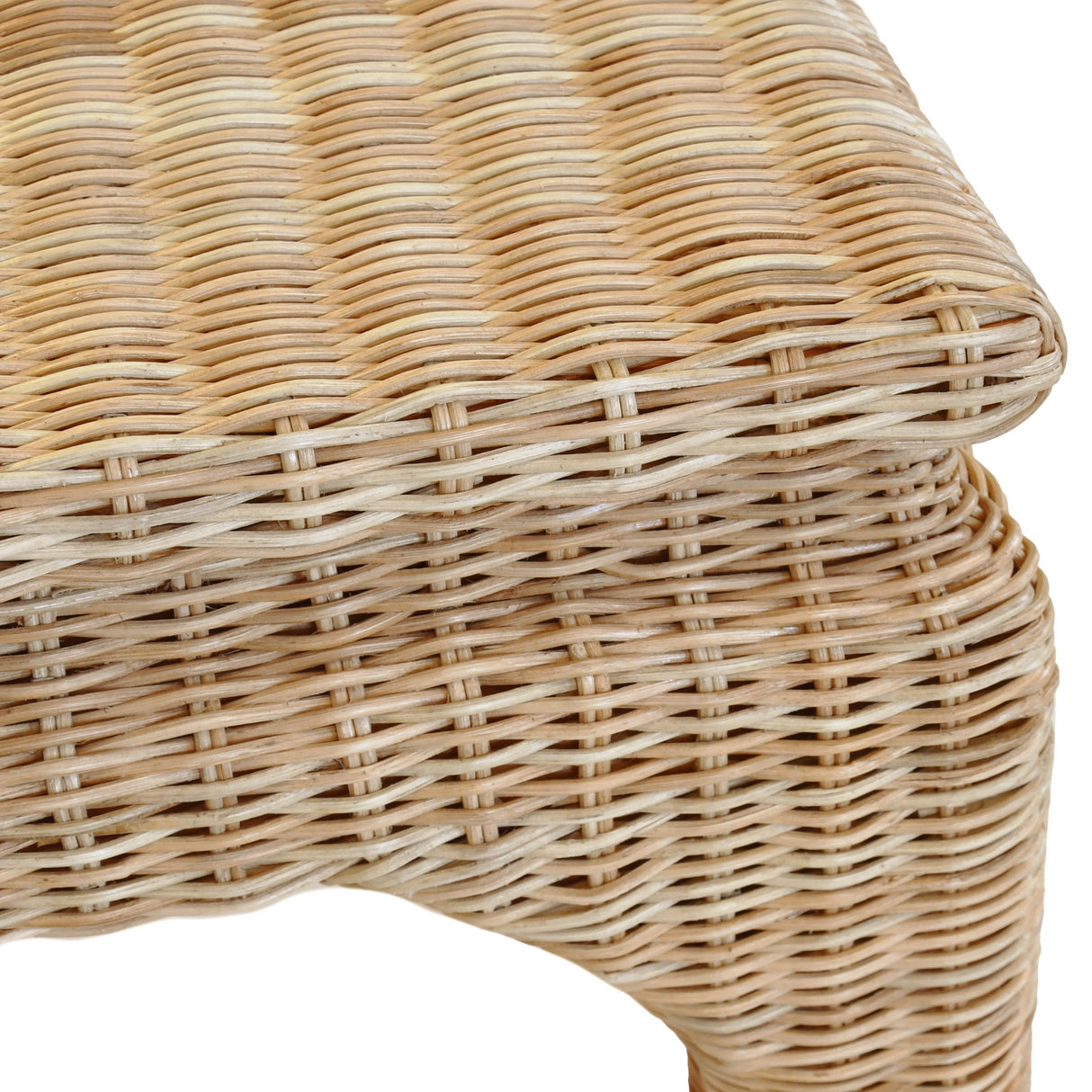 Worlds Away Ming Style Coffee Table In Woven Rattan