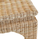 Worlds Away Ming Style Coffee Table In Woven Rattan