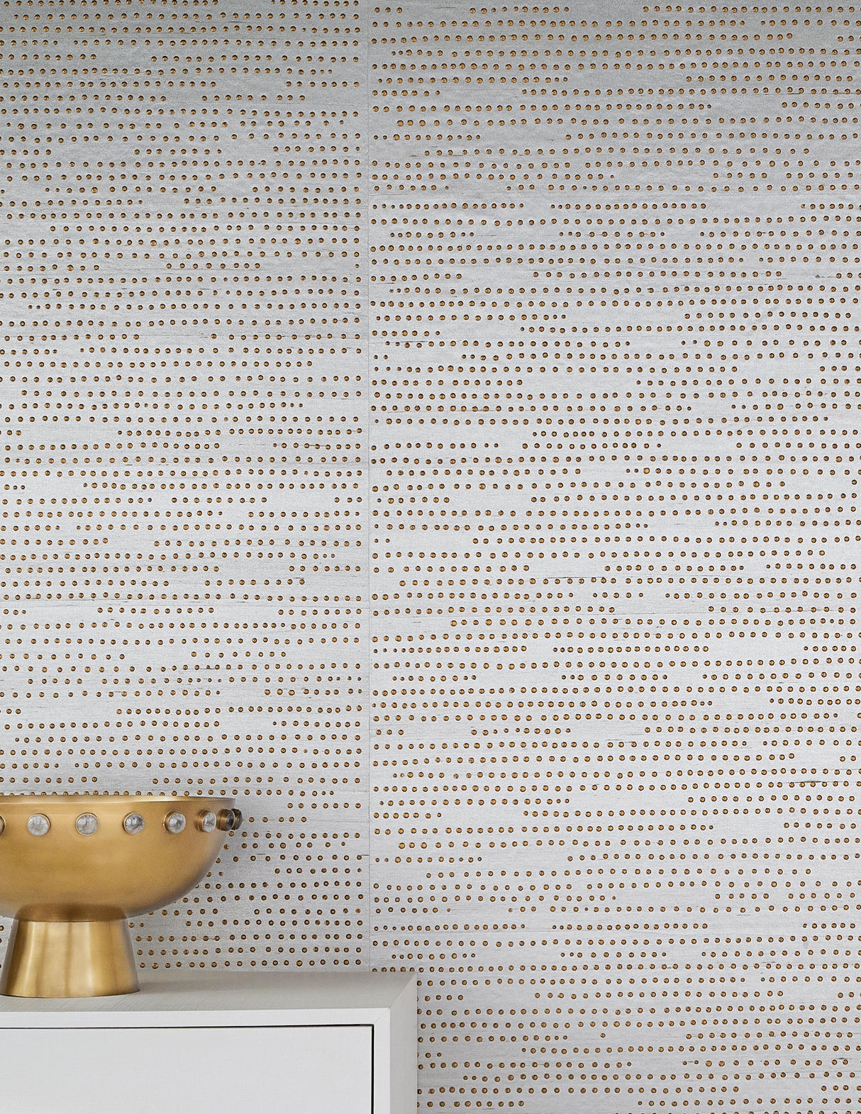 Worlds Away Antique Brass Bowl With Stone Detail