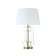 Worlds Away Stacked Acrylic Square Table Lamp With Antique Brass Parts