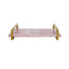 Worlds Away Pink Quartz Tray With Brass Handles