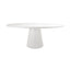 Worlds Away Oval White Lacquer Dining Table
