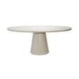 Worlds Away Oval Cerused Oak Dining Table