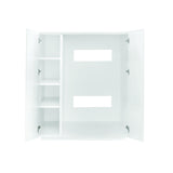 Worlds Away Two Door Dorm Cabinet W. Acrylic Knobs In Wh Lacquer