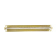 Worlds Away Large Brass Long Handle With Inset Resin In Pearl Cream