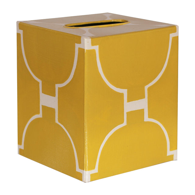 Worlds Away Kleenex Yellow/Cream Ptrn