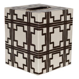 Worlds Away Kleenex Cream W Brn Squares