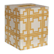 Worlds Away Kleenex Cream W Yellow Squares