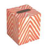 Worlds Away Kleenex Zebra Orange & Cream