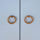 Worlds Away Bath Vanity With Scallop Detail In Matte Light Blue With White Marble Top And Porcelain Sink