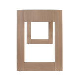 Worlds Away Two Drawer Desk With Fluted Detail In Natural Oak