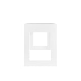 Worlds Away Two Drawer Desk With Fluted Detail In Matte White Lacquer