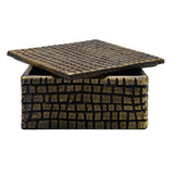 Worlds Away Large Brass Aluminum Box With Reptile Texture