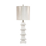 Worlds Away Cream Tole Pagoda Lamp
