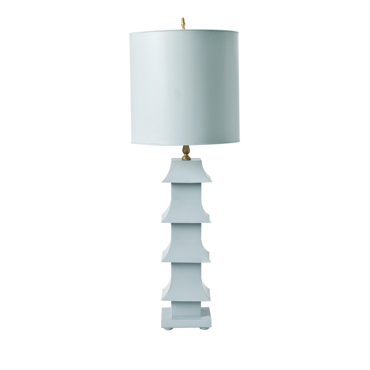 Worlds Away Blue Tole Pagoda Lamp