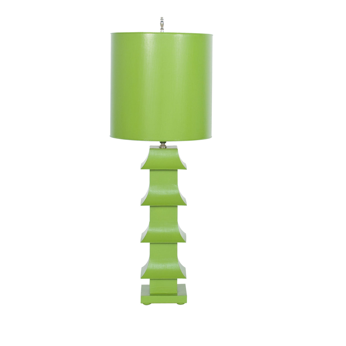 Worlds Away Green Tole Pagoda Lamp