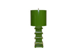 Worlds Away Pagoda Lamp Large Green