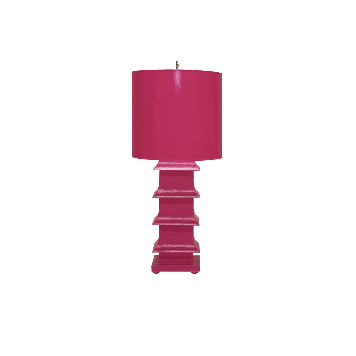 Worlds Away Pagoda Lamp Large With Metal Shade Pink
