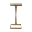 Worlds Away Glass Top Square Cigar Table In Antique Brass
