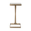 Worlds Away Glass Top Square Cigar Table In Antique Brass