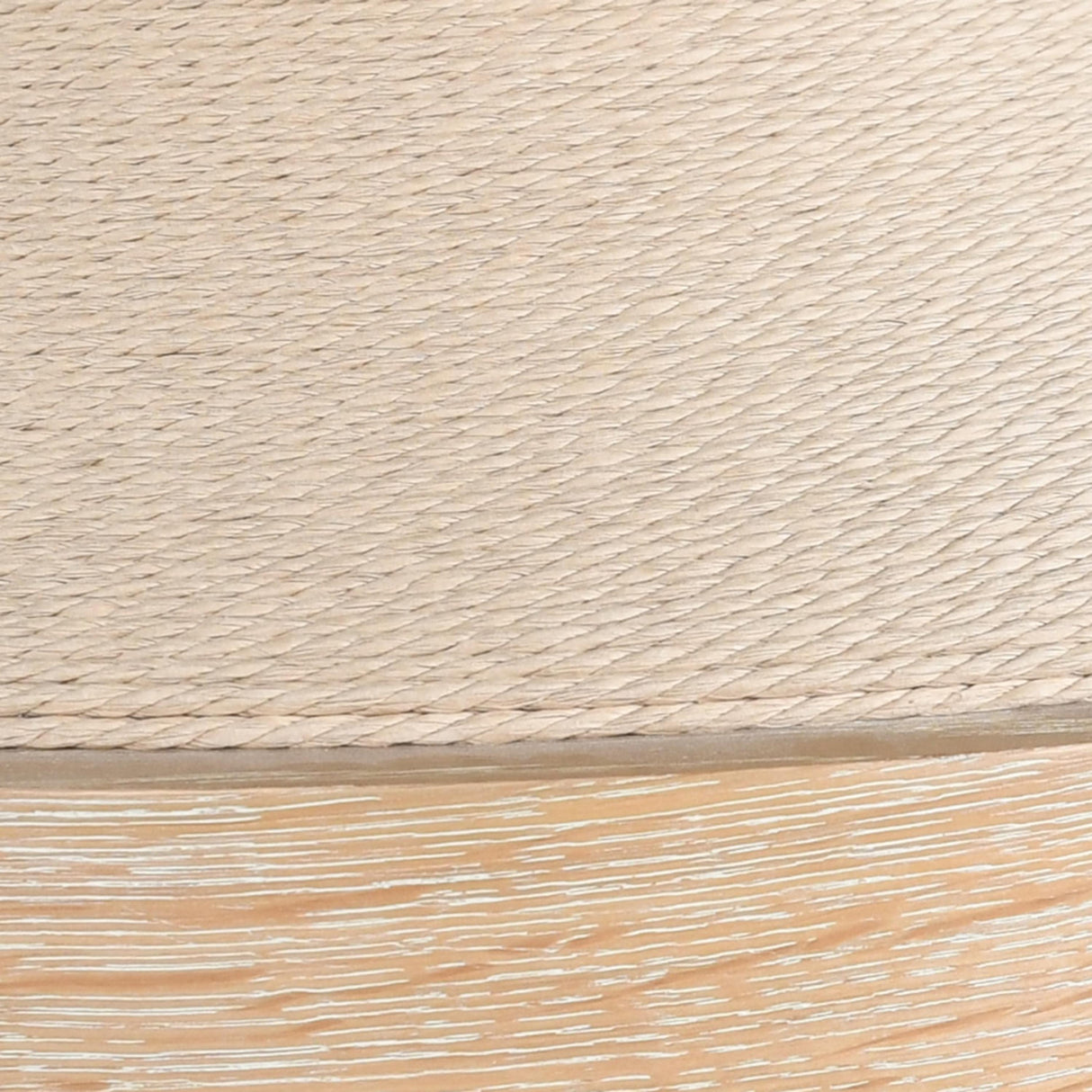 Worlds Away Natural Rope Wrapped Base Dining Table With Top And Base In Cerused Oak